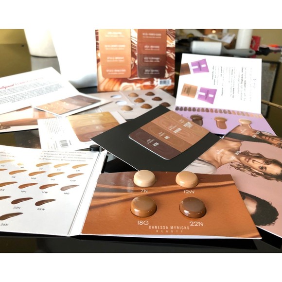DIOR HUDA Charlotte Tilbury ILIA Danessa Myricks Foundation Sample Card Bundle - Picture 9 of 9